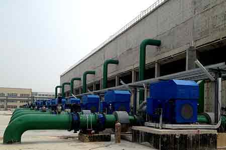 KPS系列單級雙吸離心泵在江蘇虹港石化使用現場