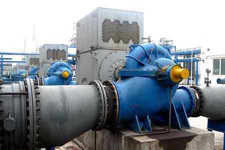 KPS系列單級雙吸離心泵在上海氯堿化工節能改造項目使用現場-(7)