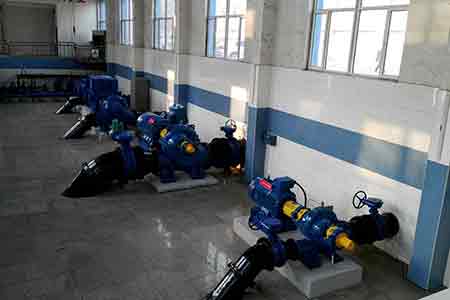 KPS系列單級雙吸離心泵在沈陽自來水公司砂山泵站使用現場