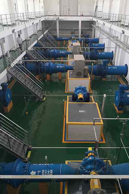 KPS系列單級雙吸離心泵在平頂山市自來水公司使用現場