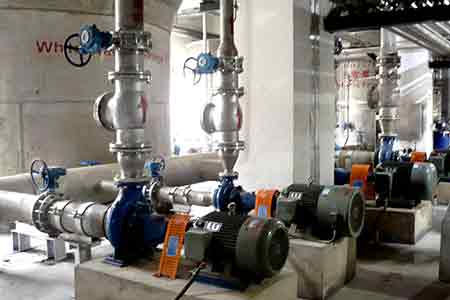 KCP系列單級離心泵在撫礦生活用紙配套濁濾液循環使用現場